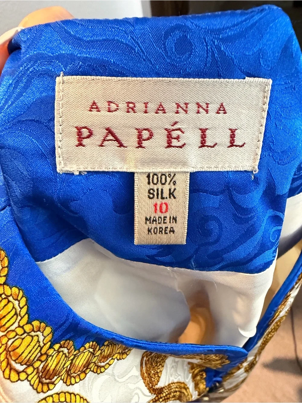 VTG Adrianna Papell 100% Silk Skirt Suit Set